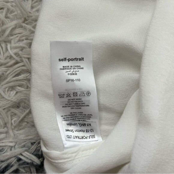 Self-Portrait Monochrome Trimmed Satin Shirt - Picture 10 of 11